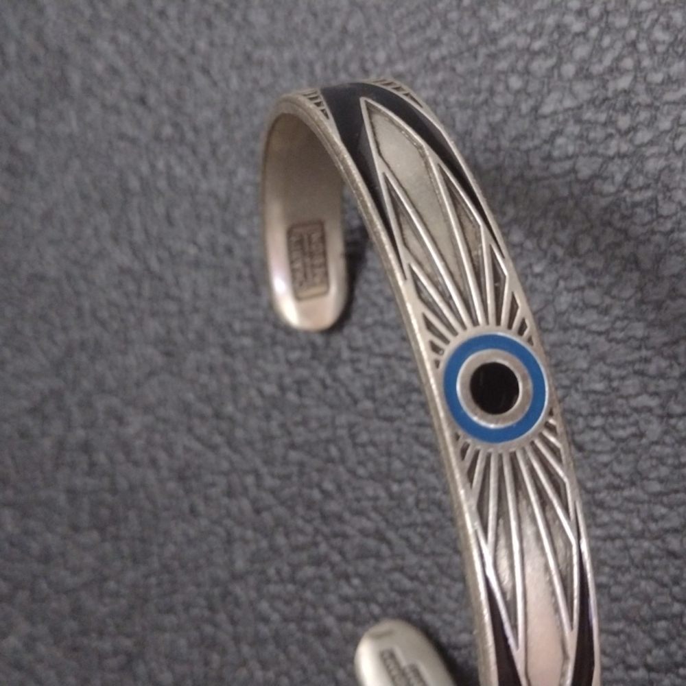 Alex and Ani Meditating Eye Silver Cuff Rare Heavy